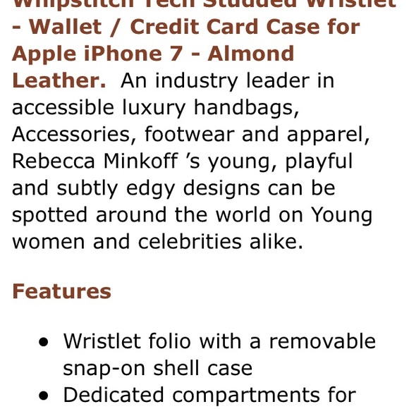 REBECCA MINKOFF WRISTLET - Picture 5 of 5